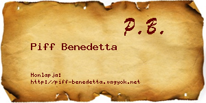 Piff Benedetta névjegykártya